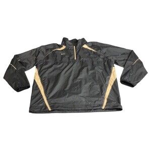 Nike Black and Gold Windbreaker Jacket